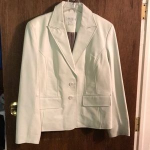 Worthington white genuine leather jacket size large